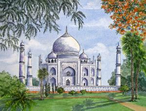 Painting of Taj Mahal